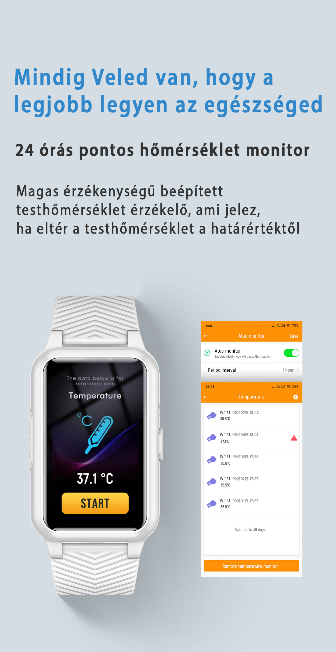 24 órás testhőmérséklet monitor