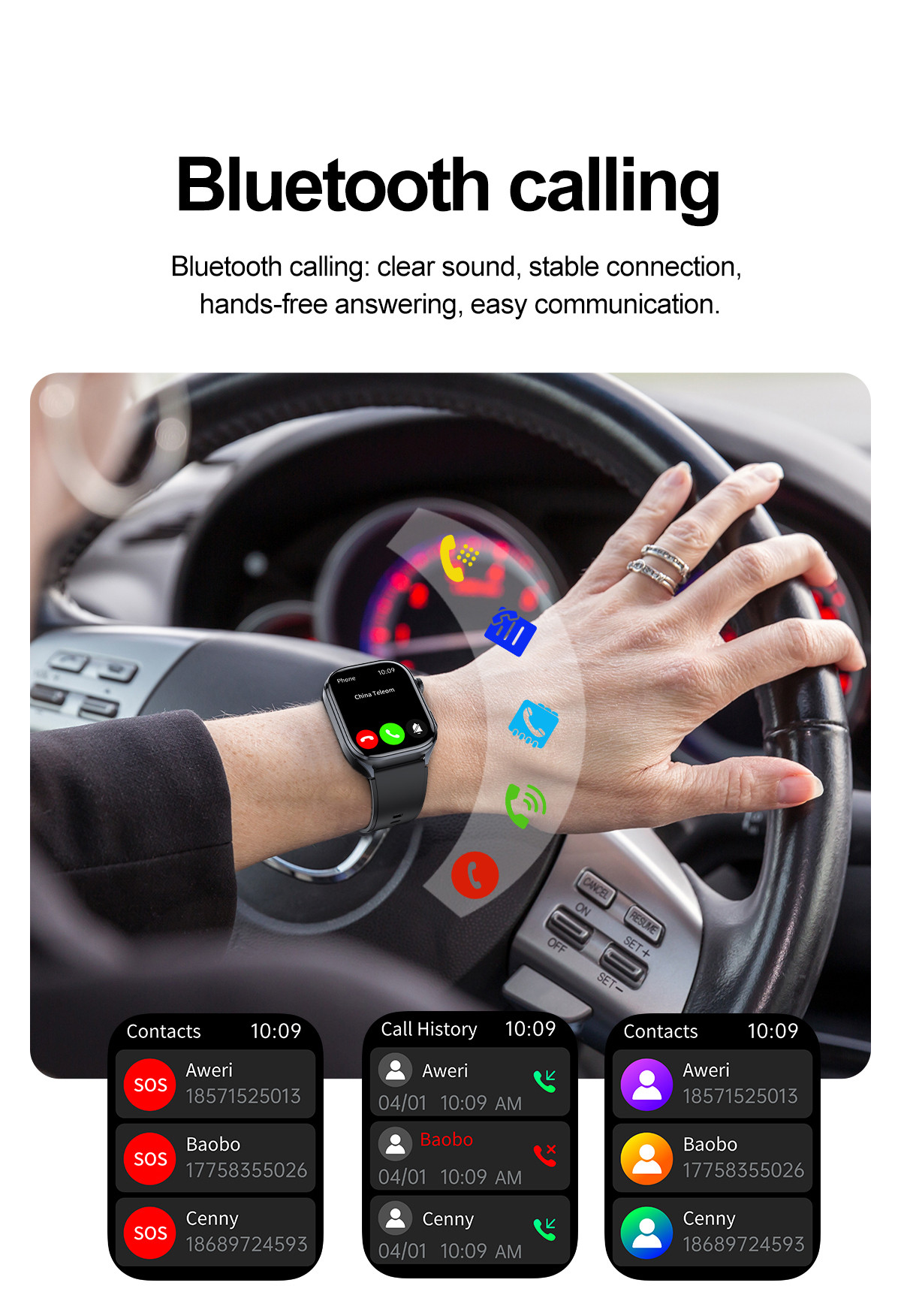 Wonlex MF21-F okosóra Bluetooth-hívás – EmBexy webshop